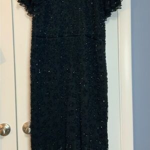 Mac Duggal Black Beaded Gown - 10771 size 16